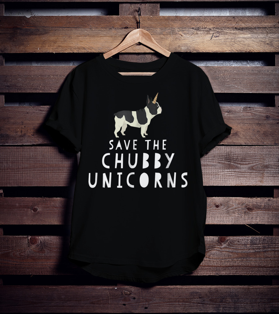 Funny Save The Chubby Unicorns French Bulldog T-Shirt