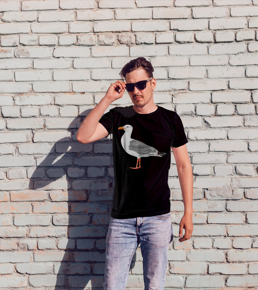 Funny Seagull Ocean Lover Coastal Bird T-Shirt