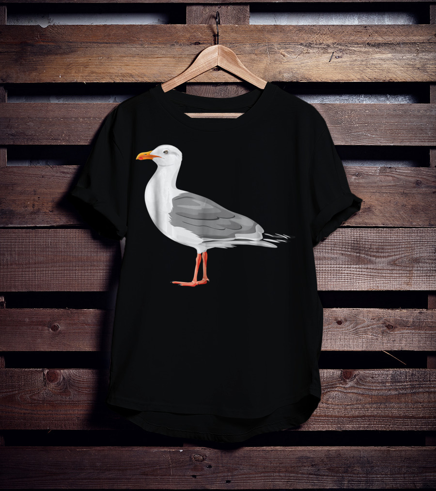 Funny Seagull Ocean Lover Coastal Bird T-Shirt