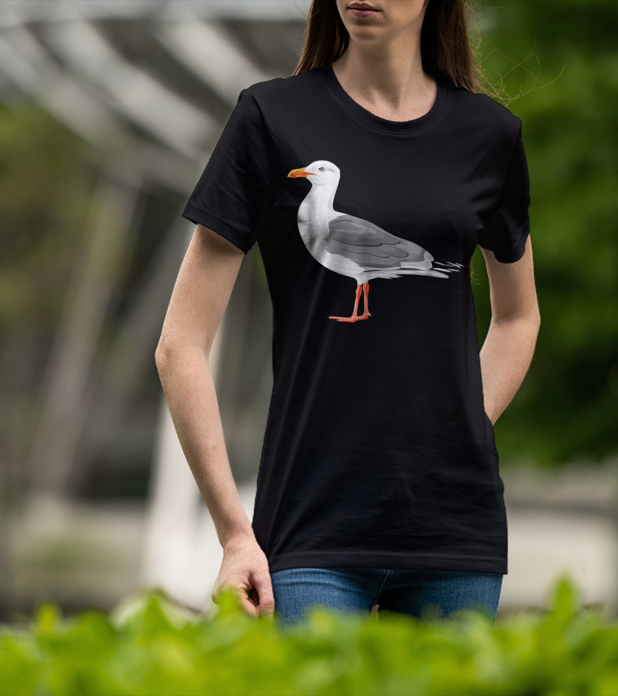 Funny Seagull Ocean Lover Coastal Bird T-Shirt
