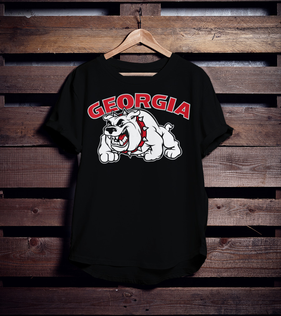 Georgia Bulldogs Aggressive Mascot Bulldog T-Shirt