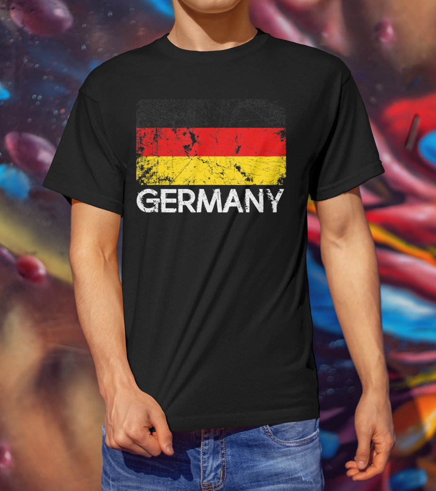 German Flag Vintage Germany Black Red Yellow Classic T-Shirt