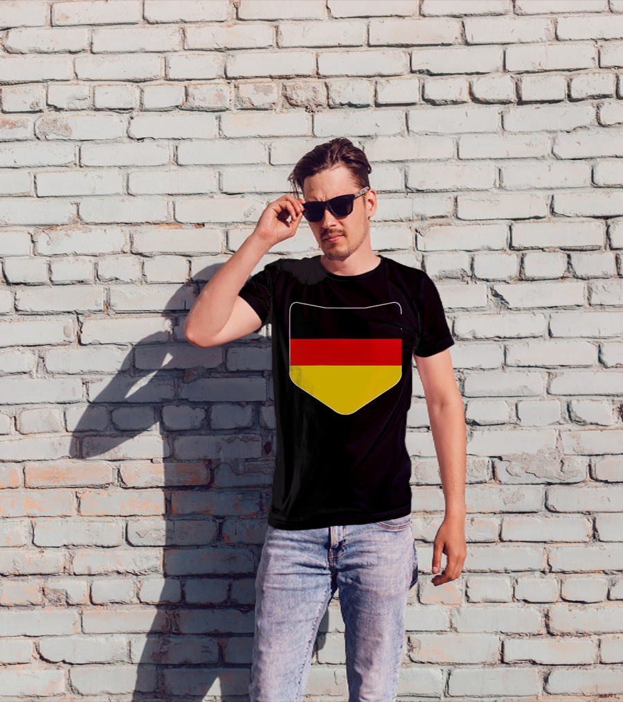 Germany Flag Pocket Print Country Emblem German Colors T-Shirt