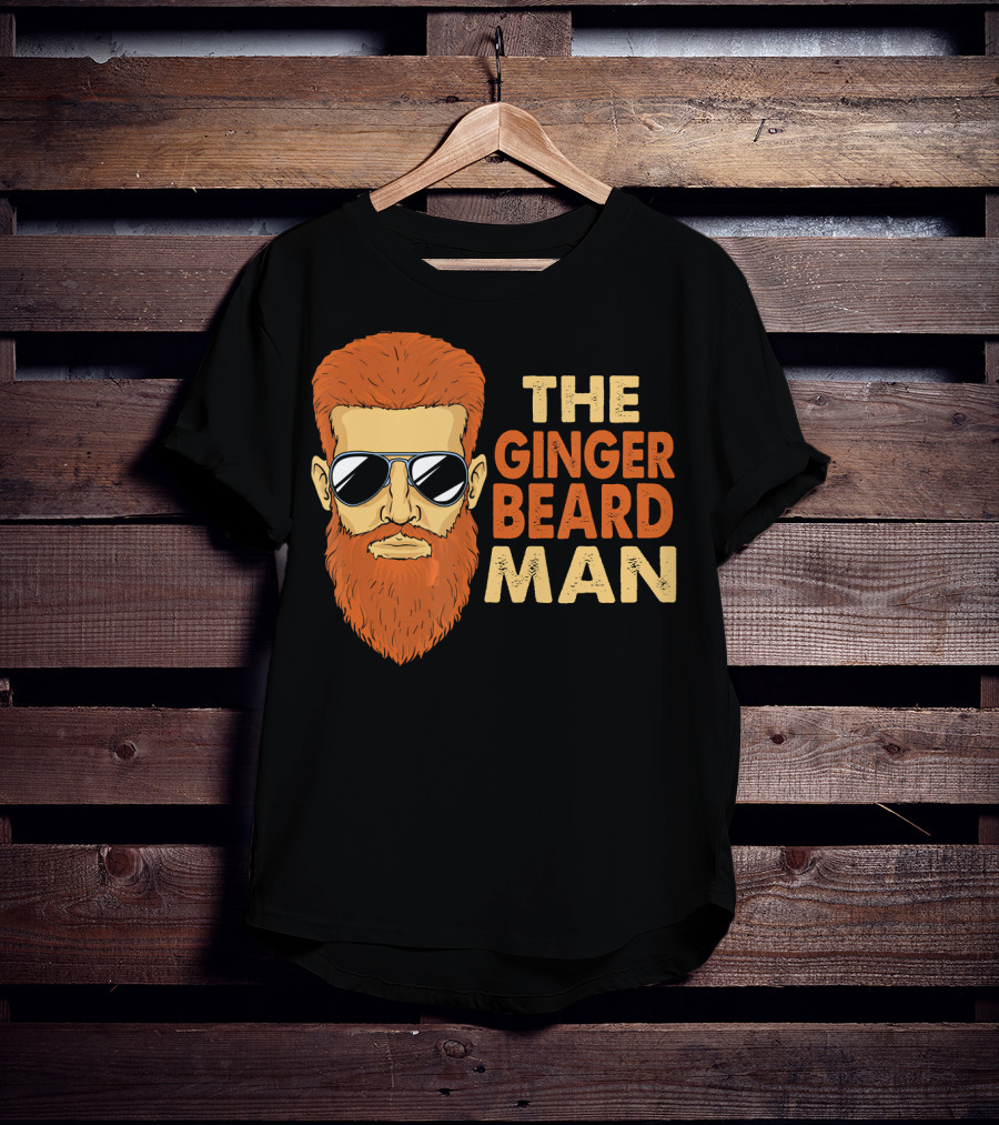 THE GINGER BEARD MAN Dark Red Brown Hair T-Shirt