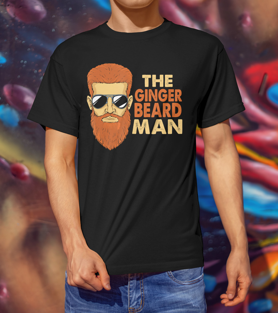 THE GINGER BEARD MAN Dark Red Brown Hair T-Shirt