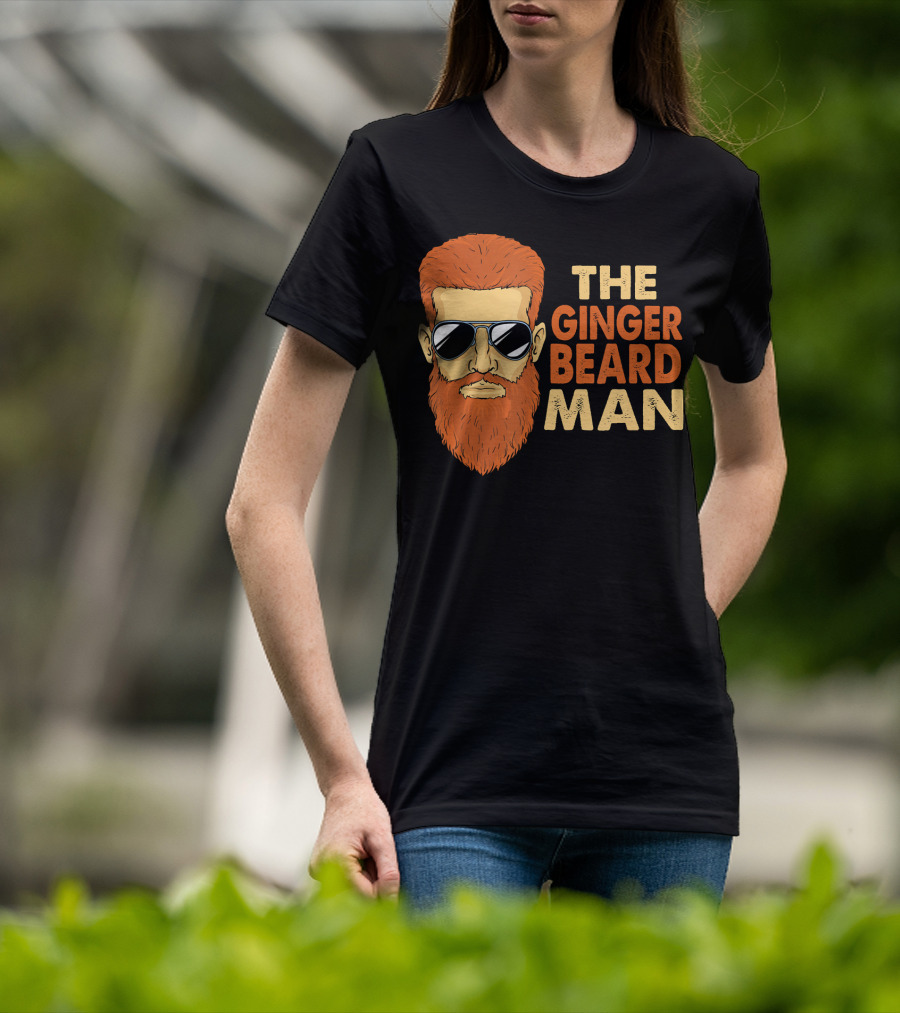 THE GINGER BEARD MAN Dark Red Brown Hair T-Shirt