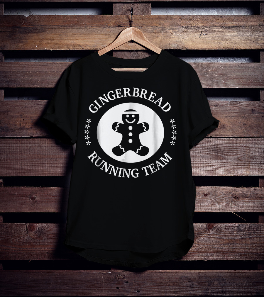 Gingerbread Running Team Holiday Cookie Squad T-Shirt