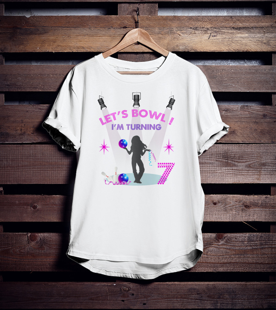 LET'S BOWL I'M TURNING 7 T-Shirt