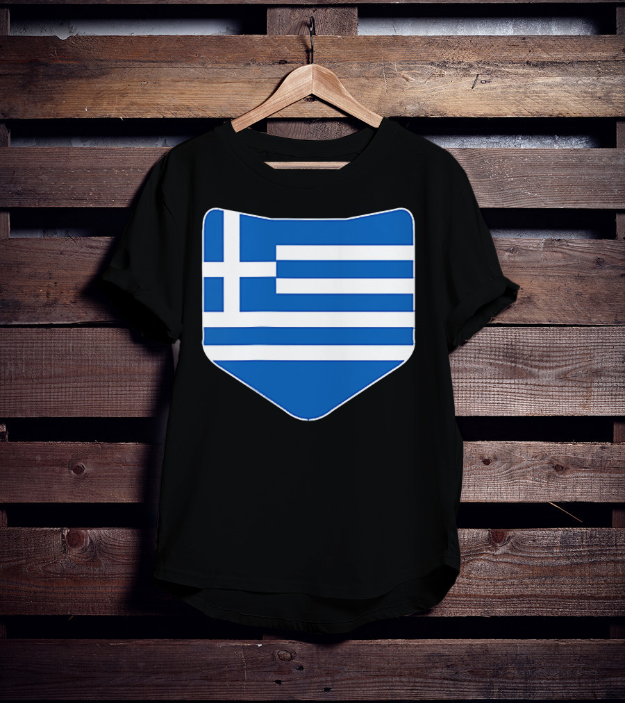 Greece Flag Shield Emblem T-Shirt