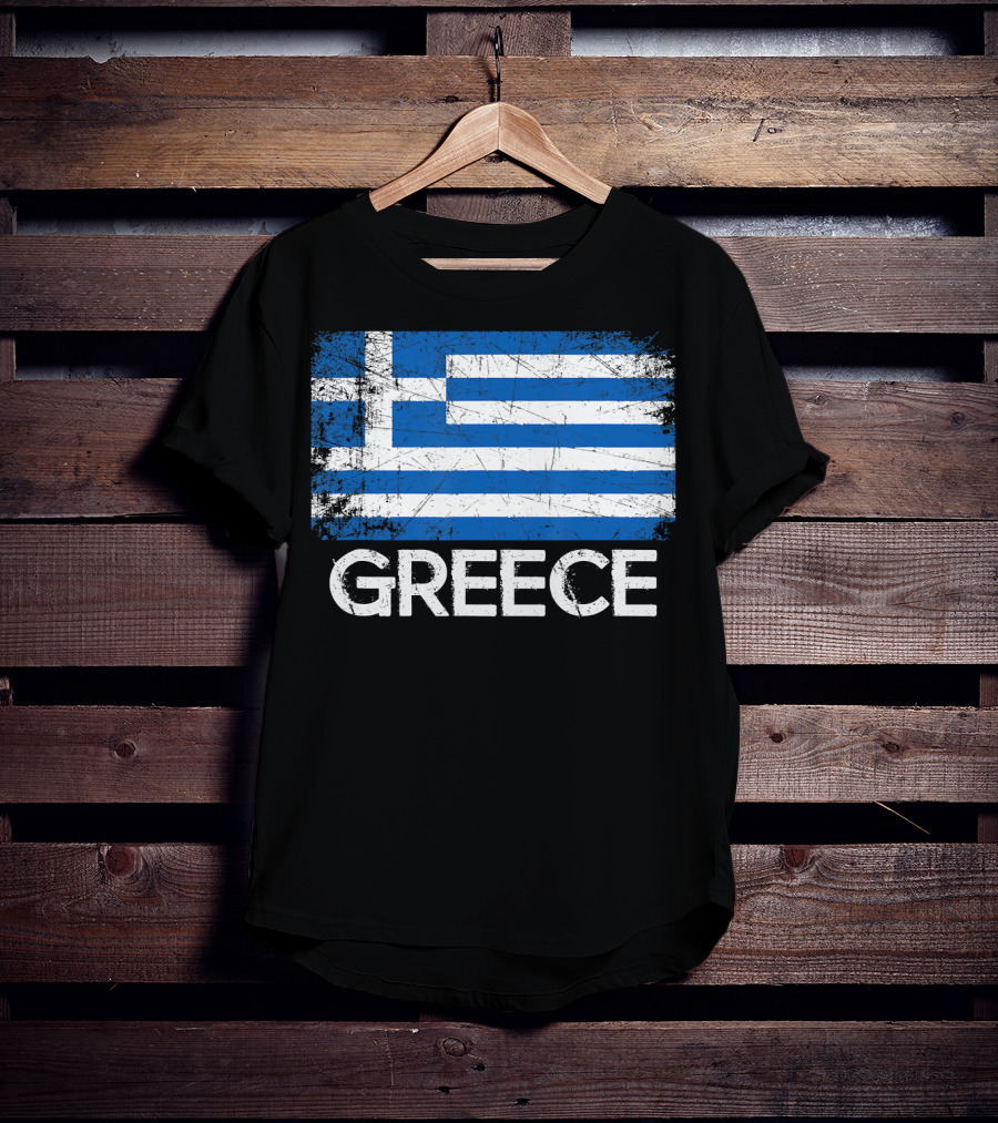 Greek Flag Vintage Greece Made In Gree T-Shirt