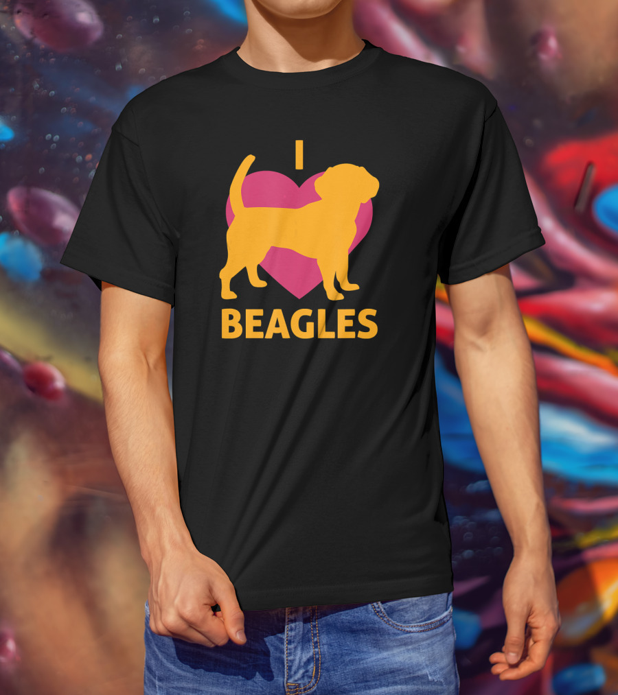 I Heart Beagles Love Pet Lover Animal BEAGLE T-Shirt