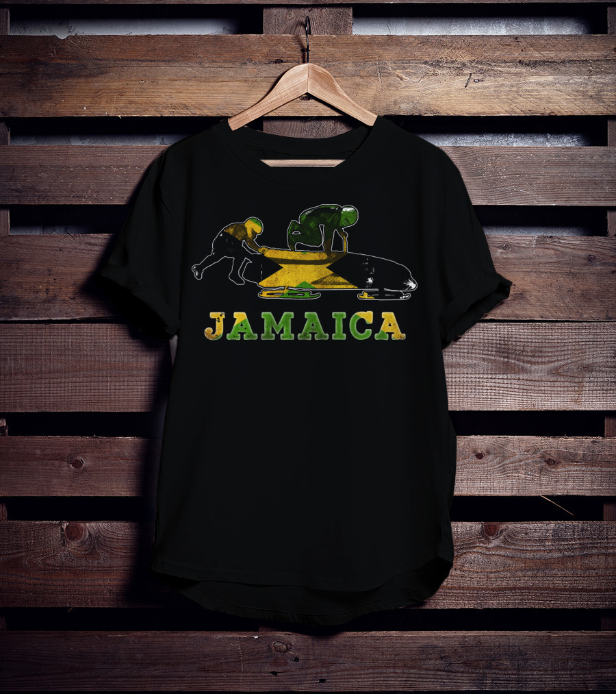 Jamaica Bobsled Team National Flag Motif T-Shirt