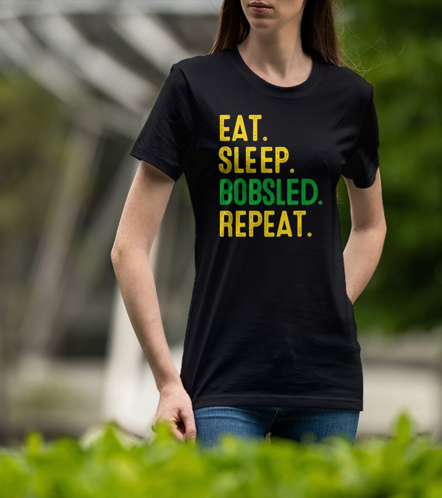 Eat Sleep Bobsled Repeat Jamaican Bobsled Team Novelty T-Shirt