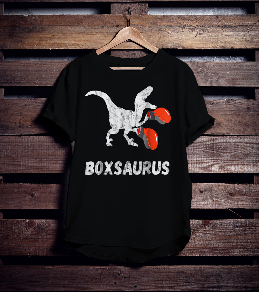 Boxsaurus Dinosaur Boxing Gloves MMA T-Shirt