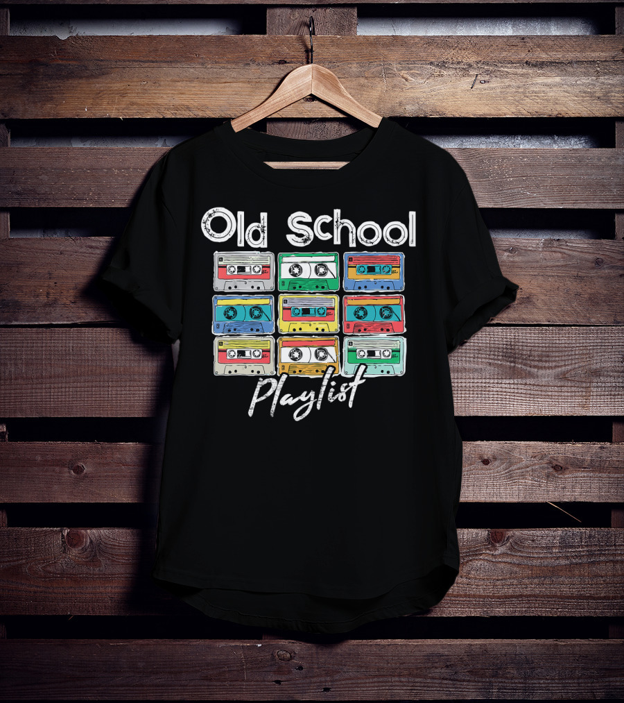 Old School Cassette Tape 80s Playlist Collection T-Shirt