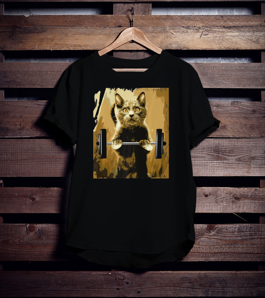Cat Lifting Weightlifting Cat Training Strength T-Shirt