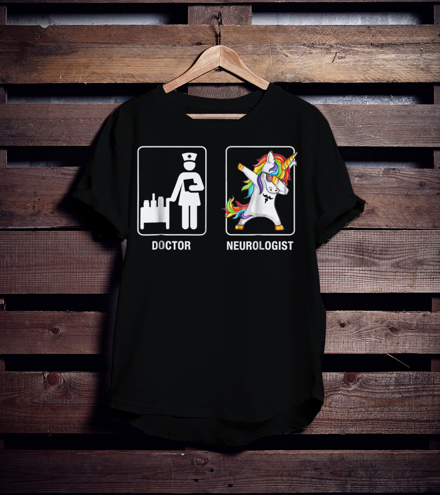 Doctor Neurologist Unicorn Dabbing T-Shirt