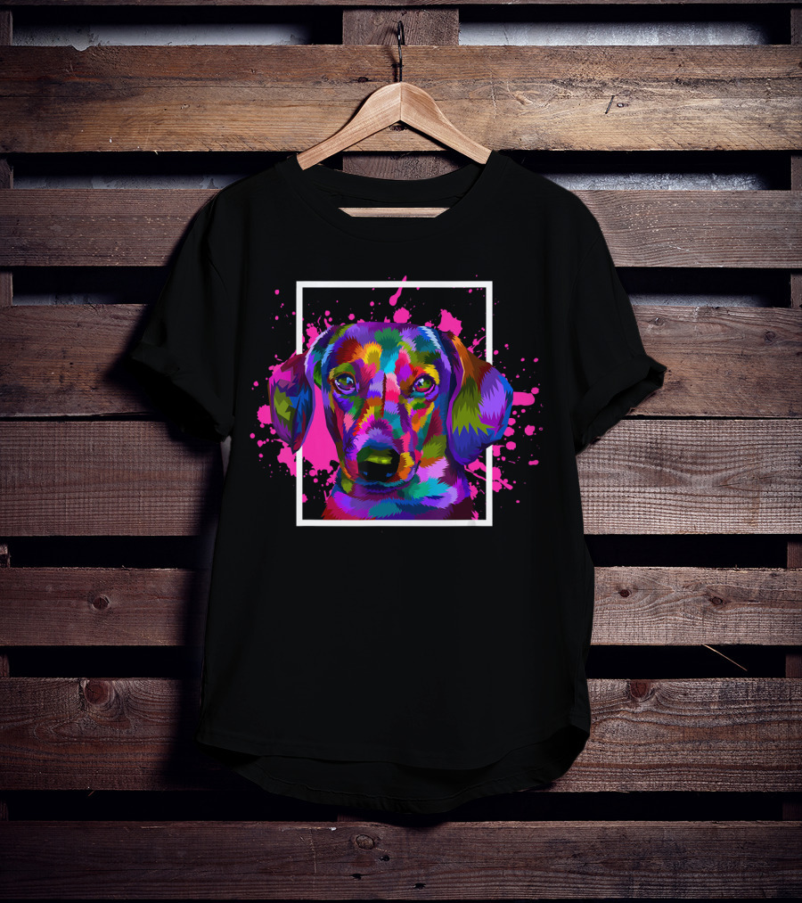 Colorful Dog Animal Lover Pet Dog Breed Dac T-Shirt