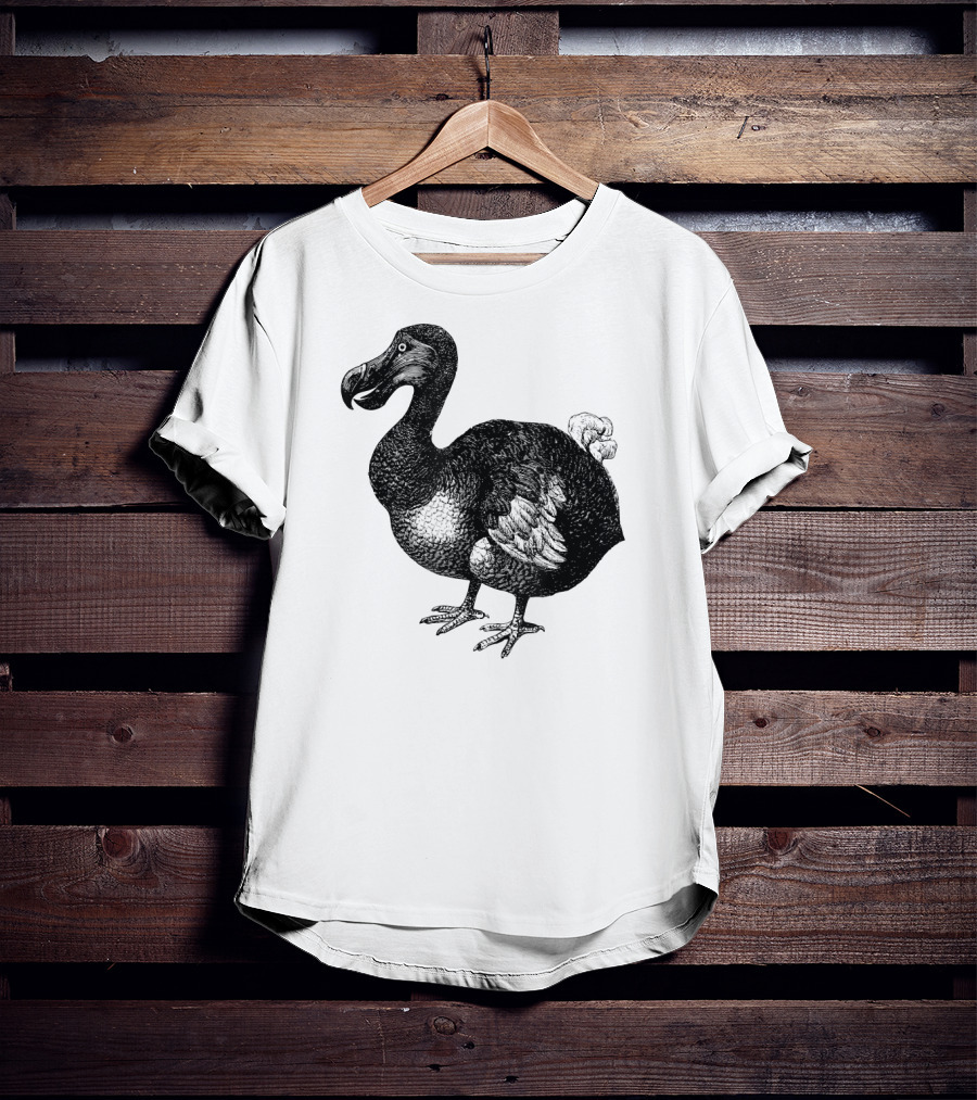 Dodo Bird Ornithology Black Line T-Shirt