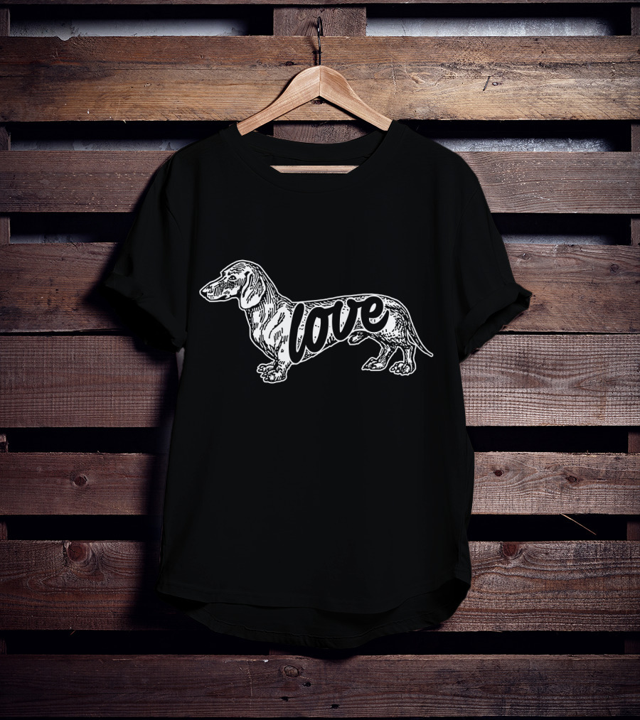 Love Dachshund Valentine Dog Breed Idea T-Shirt