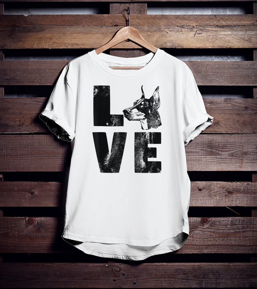 LOVE Doberman Pinscher Dog T-Shirt
