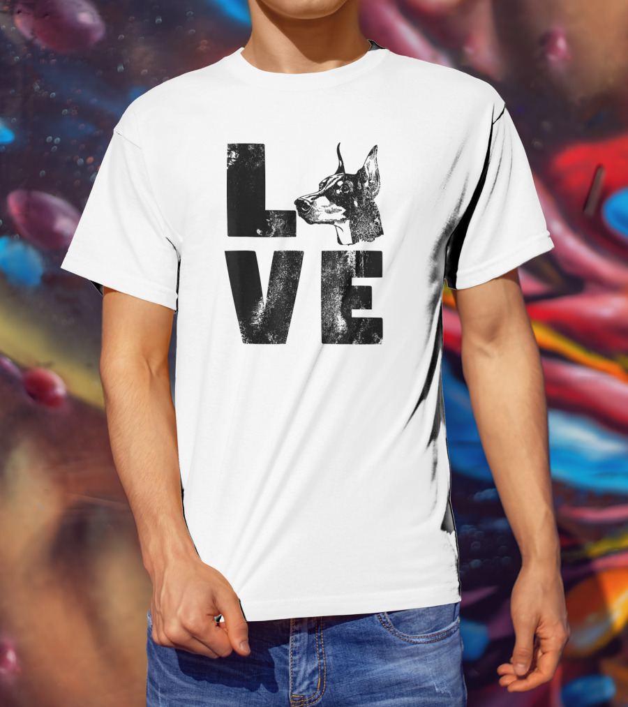 LOVE Doberman Pinscher Dog T-Shirt