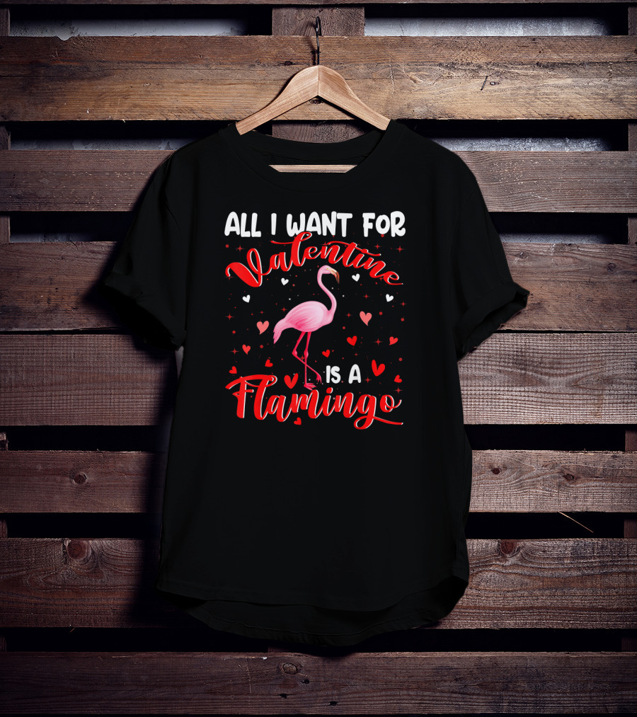 All I Want For Valentine Is A Flamingo T-Shirt