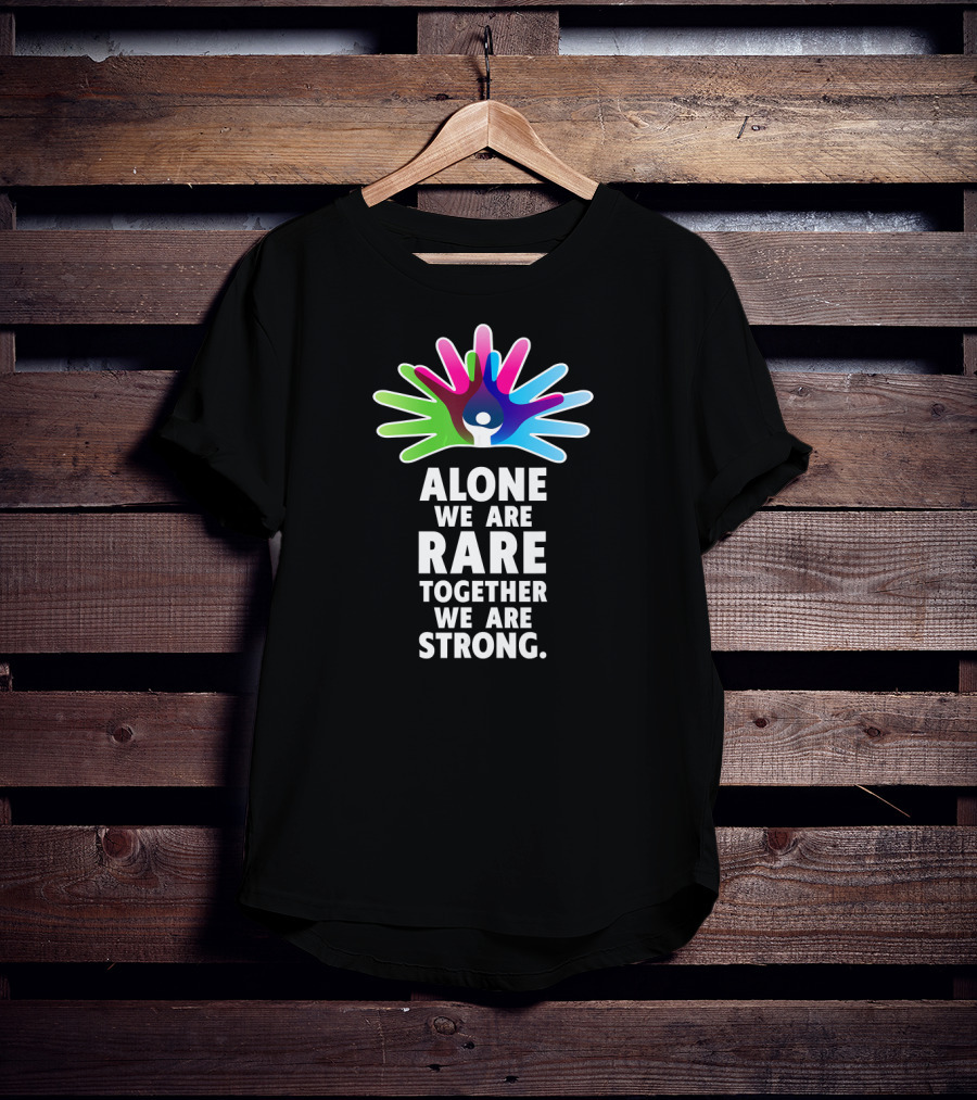 Alone We Are Rare Together We Are Strong Multicolored Hands T-Shirt