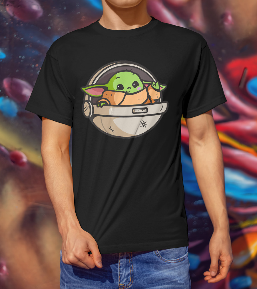 Baby YODA FanClub SW Holiday Grogu In Hover Pod T-Shirt