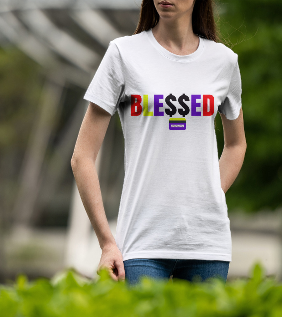 BLE$$ED WITH MONEY Credit Card T-Shirt