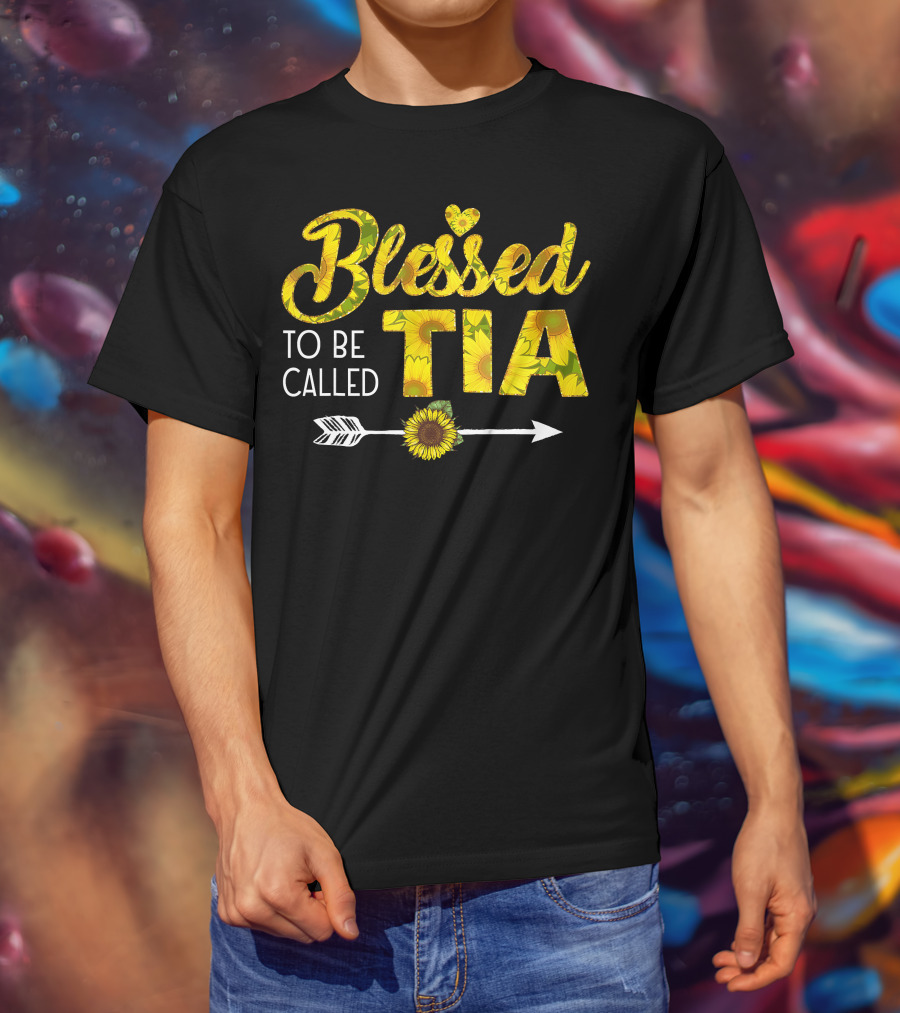 Blessed To Be Called Tia Sunflower Arrow T-Shirt