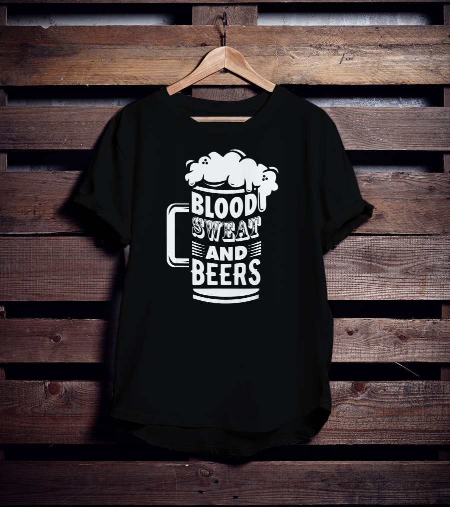 Blood Sweat And Beers Funny Pun Mug T-Shirt