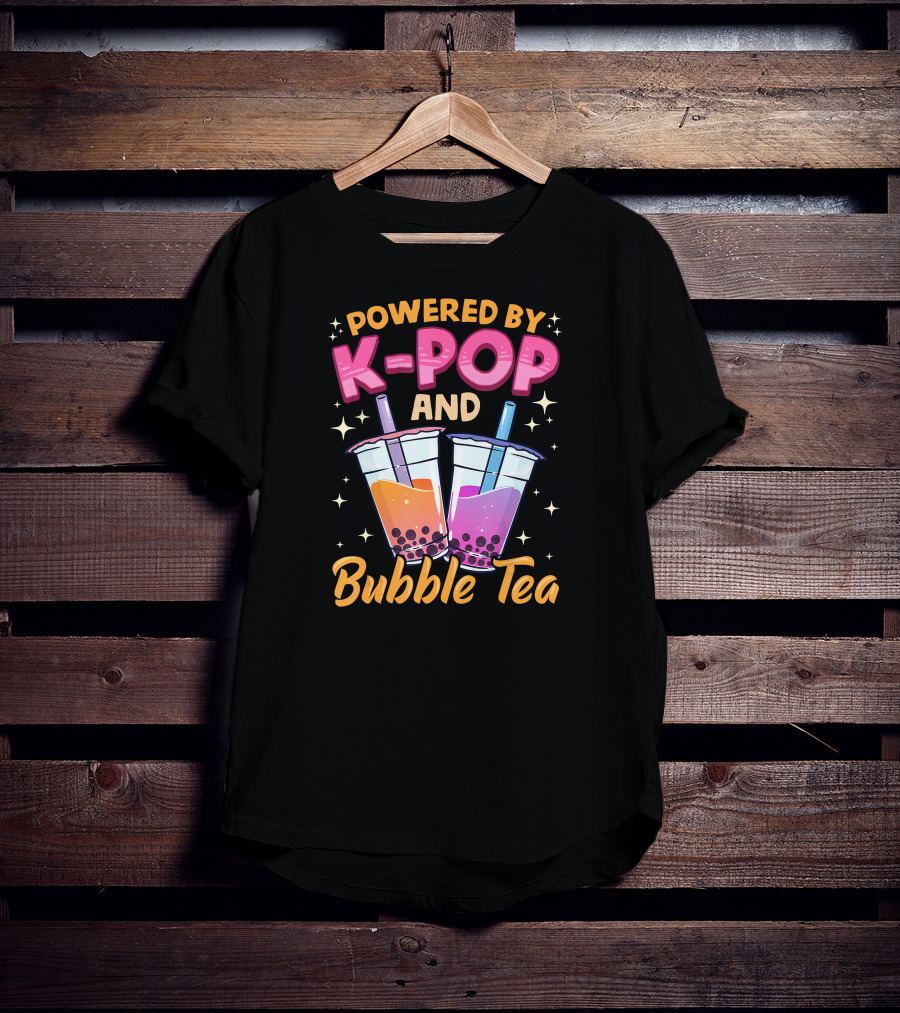 Bubble Tea Powered By K-POP And Music Lover Boba Kore T-Shirt