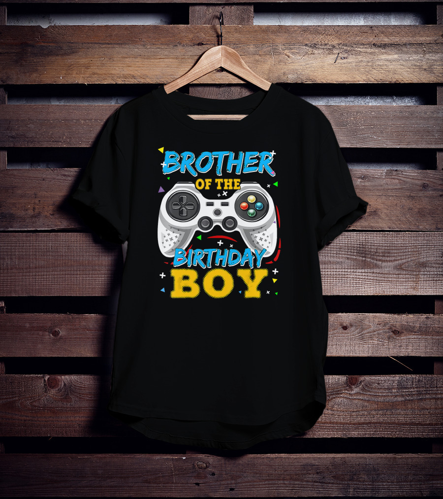 Brother Of The Birthday Boy Video Game Controller T-Shirt