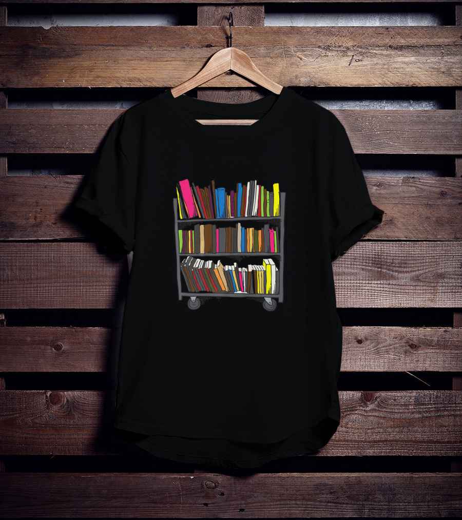 This Is How I Roll Book Cart Bibliophile Library Humor T-Shirt