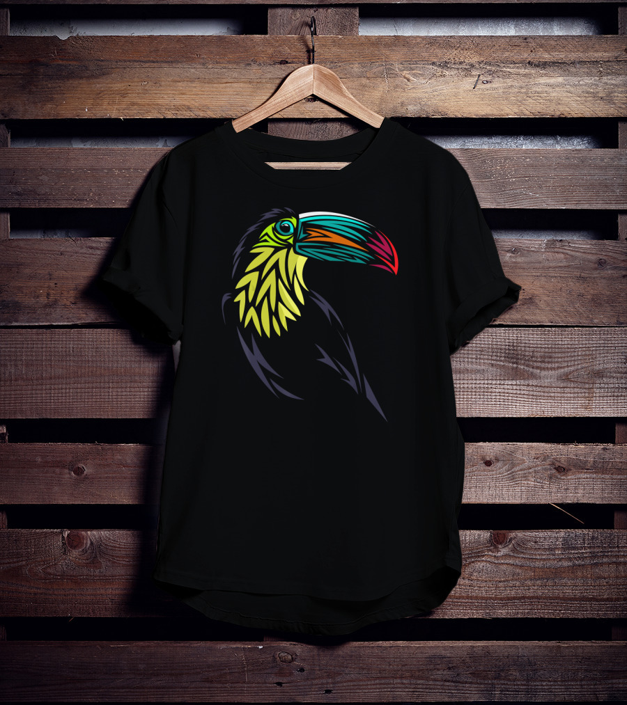 Tribal Toucan Colorful Graphic Cute T-Shirt