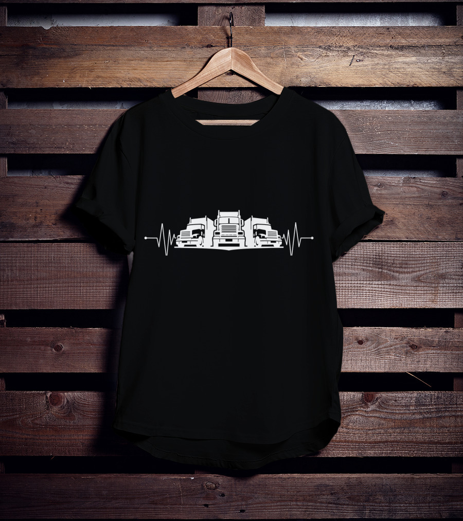 Truck Driver Trucker Dad Father's Pulse Trucks T-Shirt