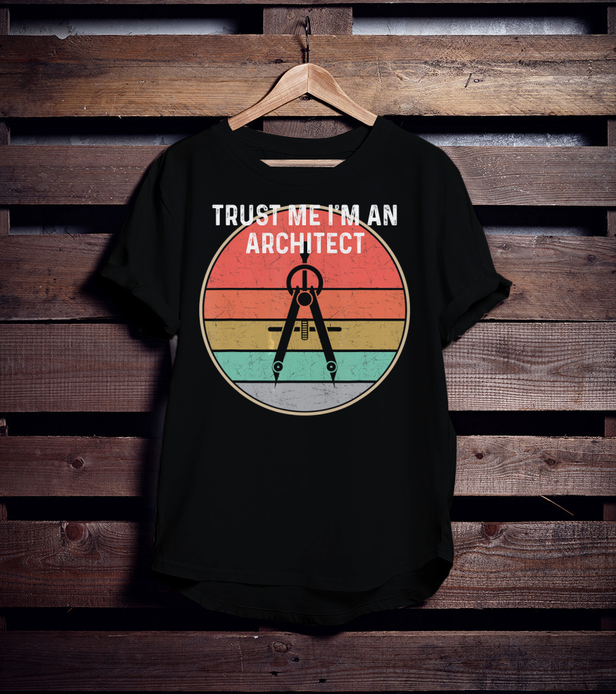 Trust Me I'm An Architect Retro Compass T-Shirt