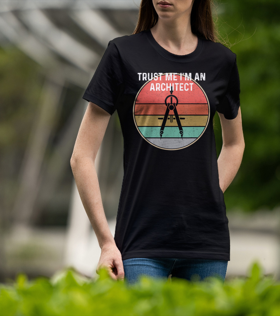 Trust Me I'm An Architect Retro Compass T-Shirt