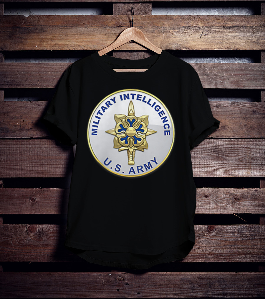U.S. Army Military Intelligence Veteran Badge Emblem T-Shirt