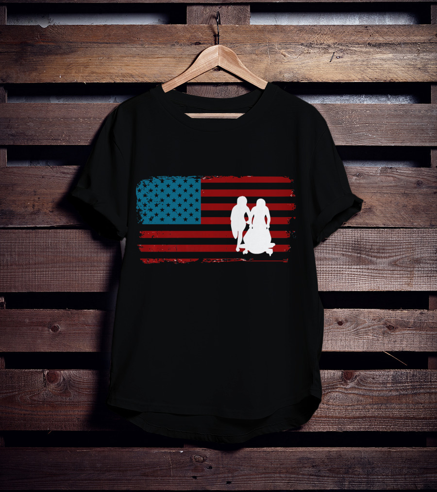 USA Flag Bobsled Team T-Shirt