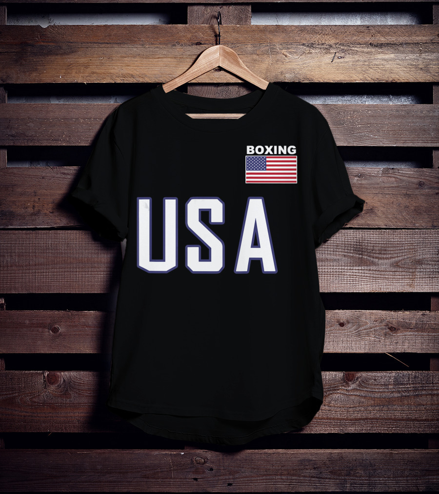 USA Boxing Flag Training Pocket T-Shirt