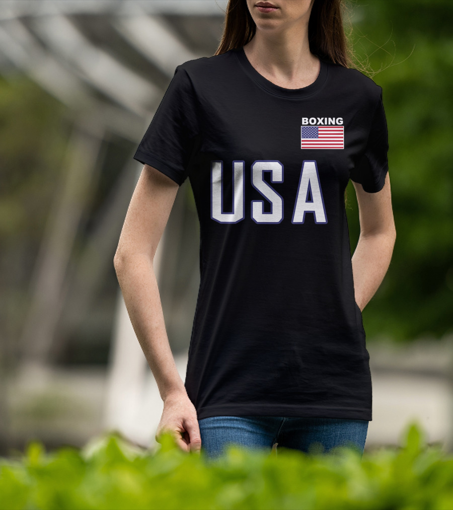 USA Boxing Flag Training Pocket T-Shirt