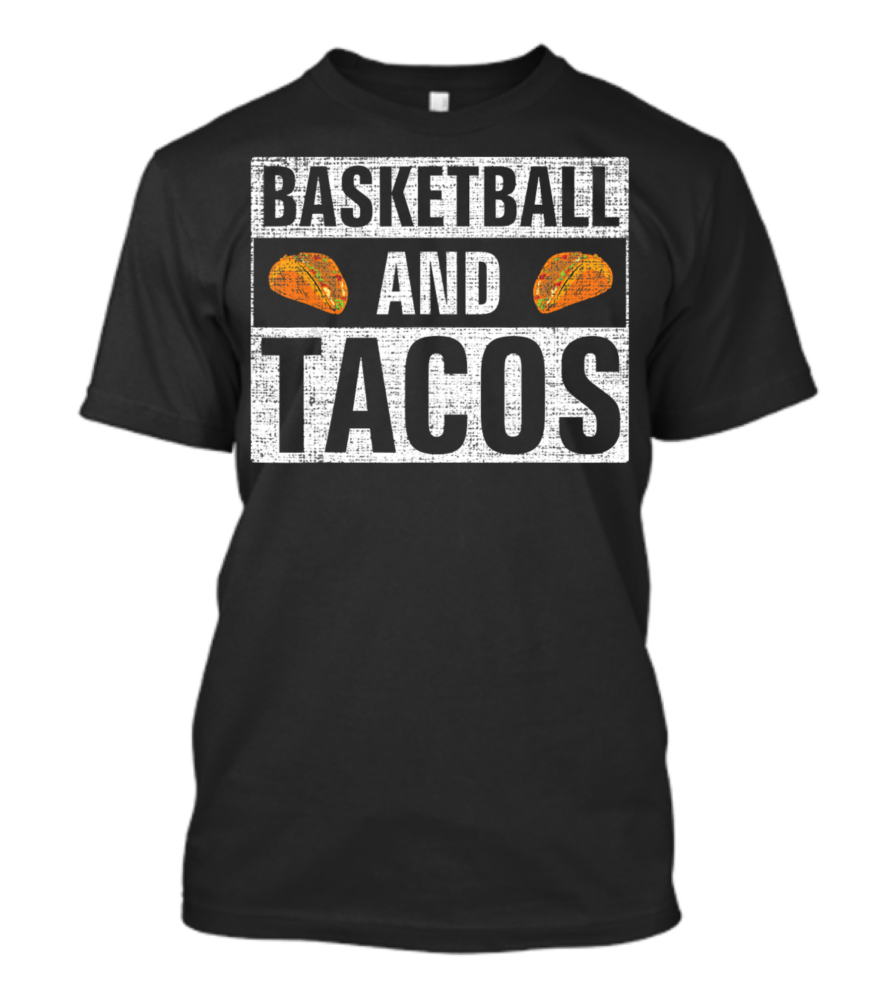 Basketball And Tacos Vintage Style With Taco Icons T-Shirt