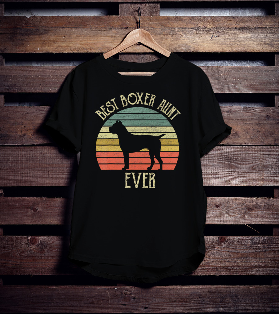 Best Boxer Aunt EVER Vintage Dog T-Shirt