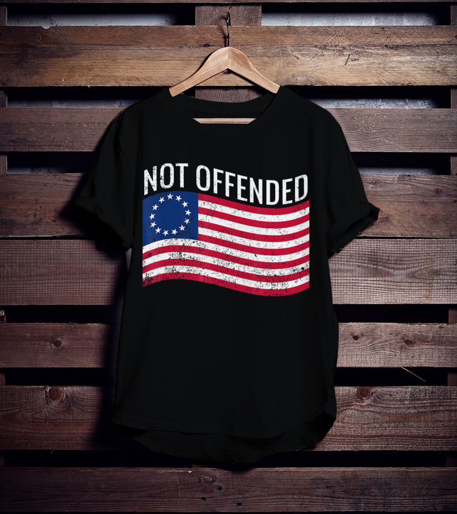 Not Offended Vintage Betsy Ross American Flag T-Shirt