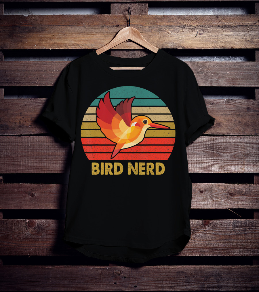 Bird Nerd Vintage Bird Inspired Retro Birding T-Shirt