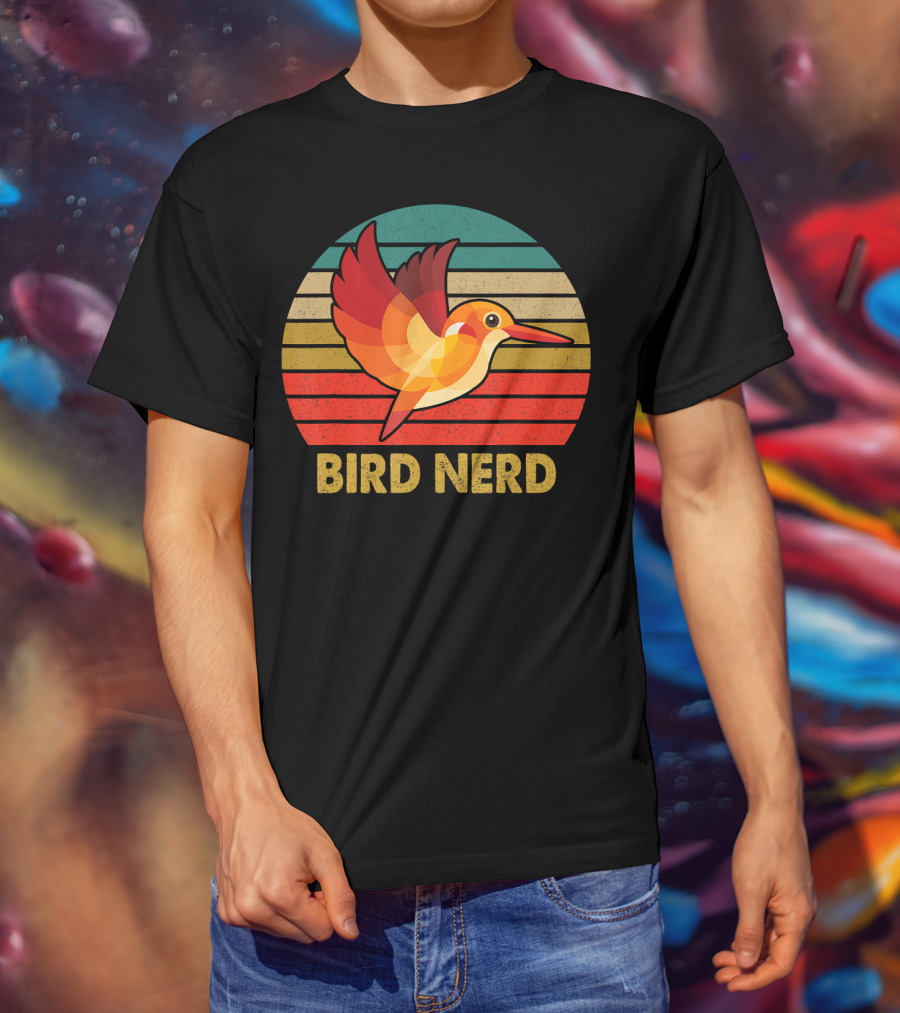 Bird Nerd Vintage Bird Inspired Retro Birding T-Shirt