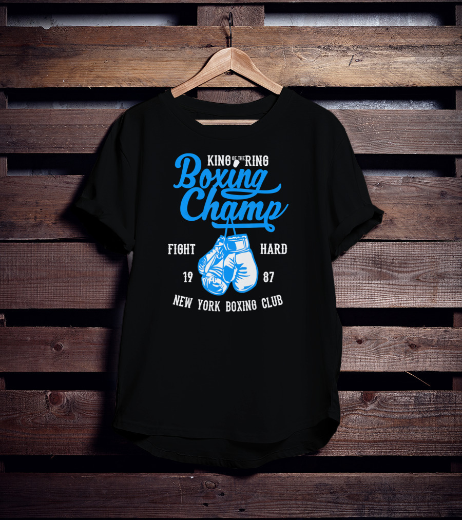 King Of The Ring Boxing Champ New York Boxing Club Fight Hard 1987 T-Shirt