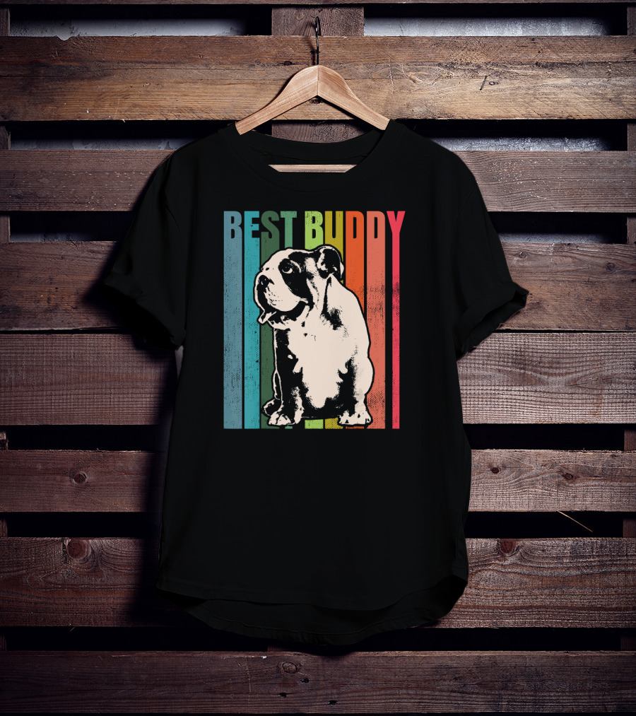 BEST BUDDY Vintage English Bulldog T-Shirt